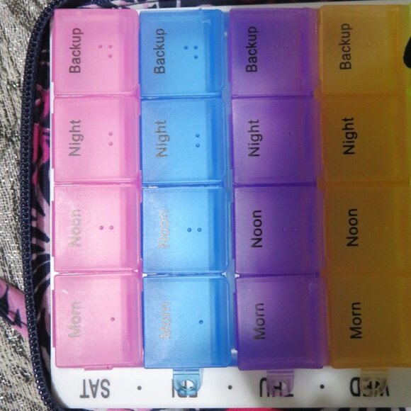 Vera Bradley Floral Wallet - Pink and Navy - Picture 9 of 9